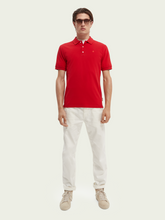 Load image into Gallery viewer, Scotch & Soda Pique Organic Cotton Polo - Hollywood Flame Red - Mensroomlifestyle