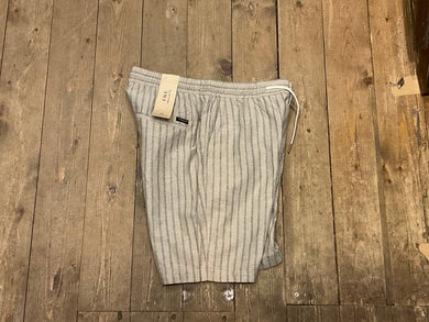 Scotch & Soda, Fave Regular Fit, Black Striped Khaki Linen Shorts - Mensroomlifestyle