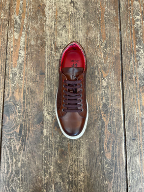 Jeffery West Mid Brown Woven Sneaker (Off-White Sole) - Mensroomlifestyle