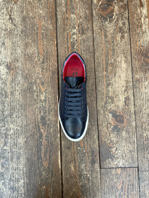 Jeffery West Grey Woven Sneaker (Off-White Sole) - Mensroomlifestyle