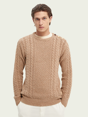 Scotch & Soda Crew Neck Sweater - Sand - Mensroomlifestyle