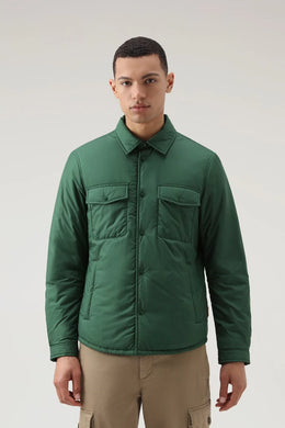 Woolrich Alaskan Microfiber Overshirt-Green - Mensroomlifestyle