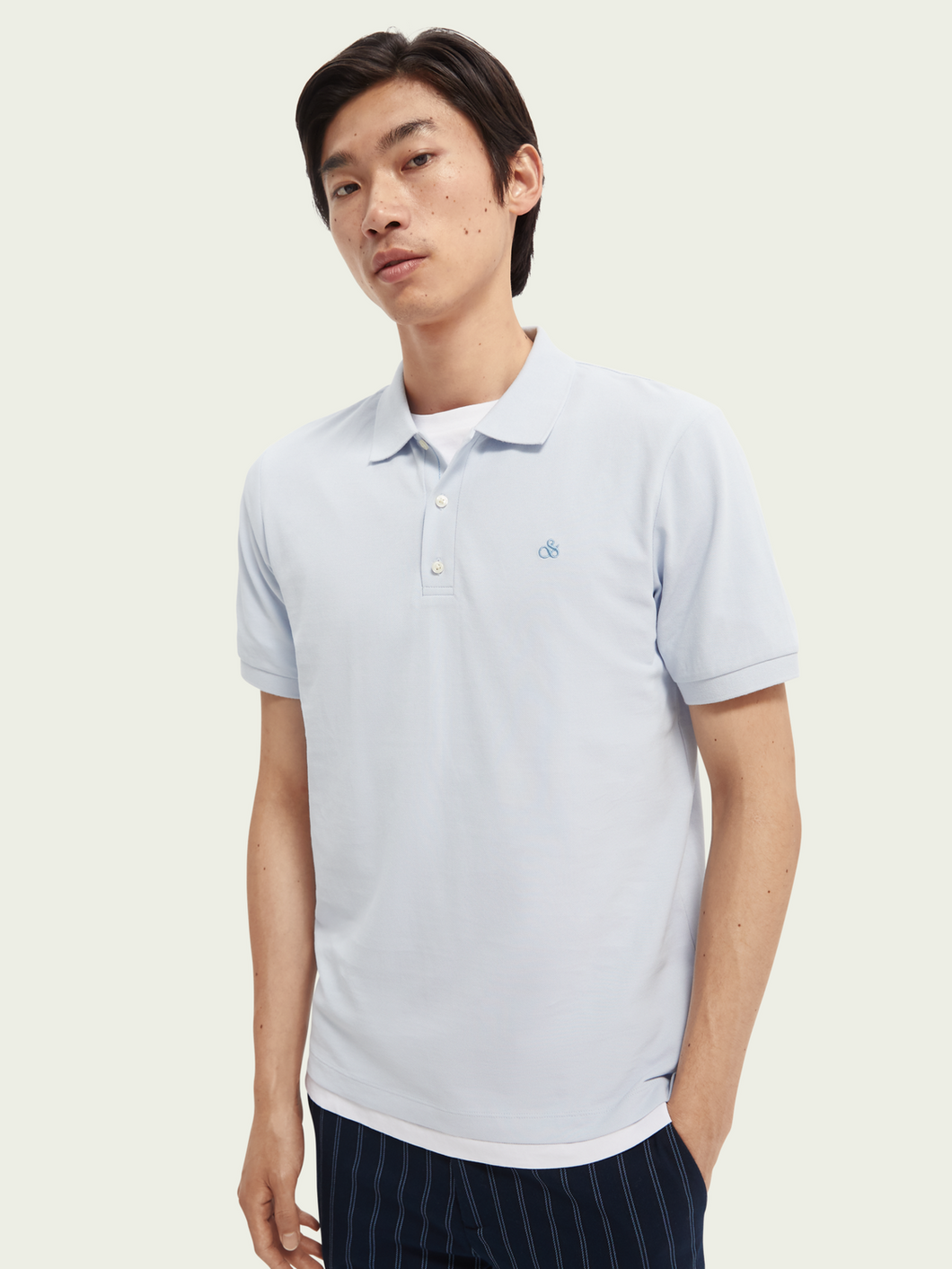 Scotch & Soda Organic Cotton Pique Polo - Mensroomlifestyle